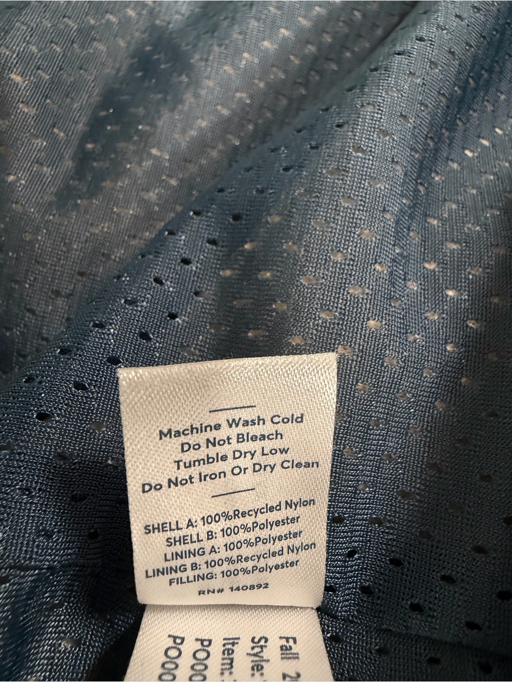 Marine Layer Navy & Cream Quilted Sherpa Jacket - Large - Picture 7 of 8